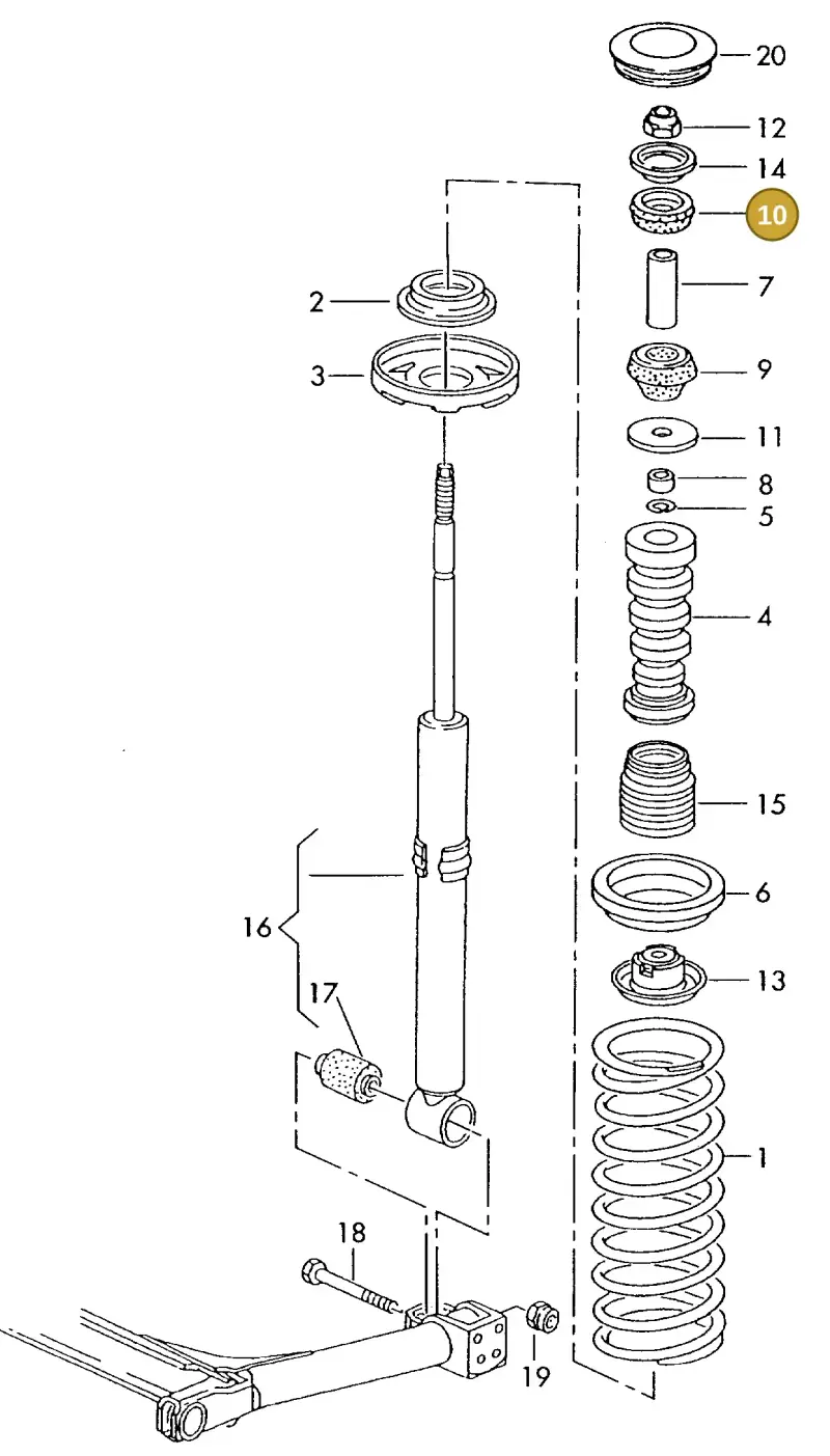 321512335 — Volkswagen SANTANA 3000       "CN"04> (2004-) diagram 413511100, position 10