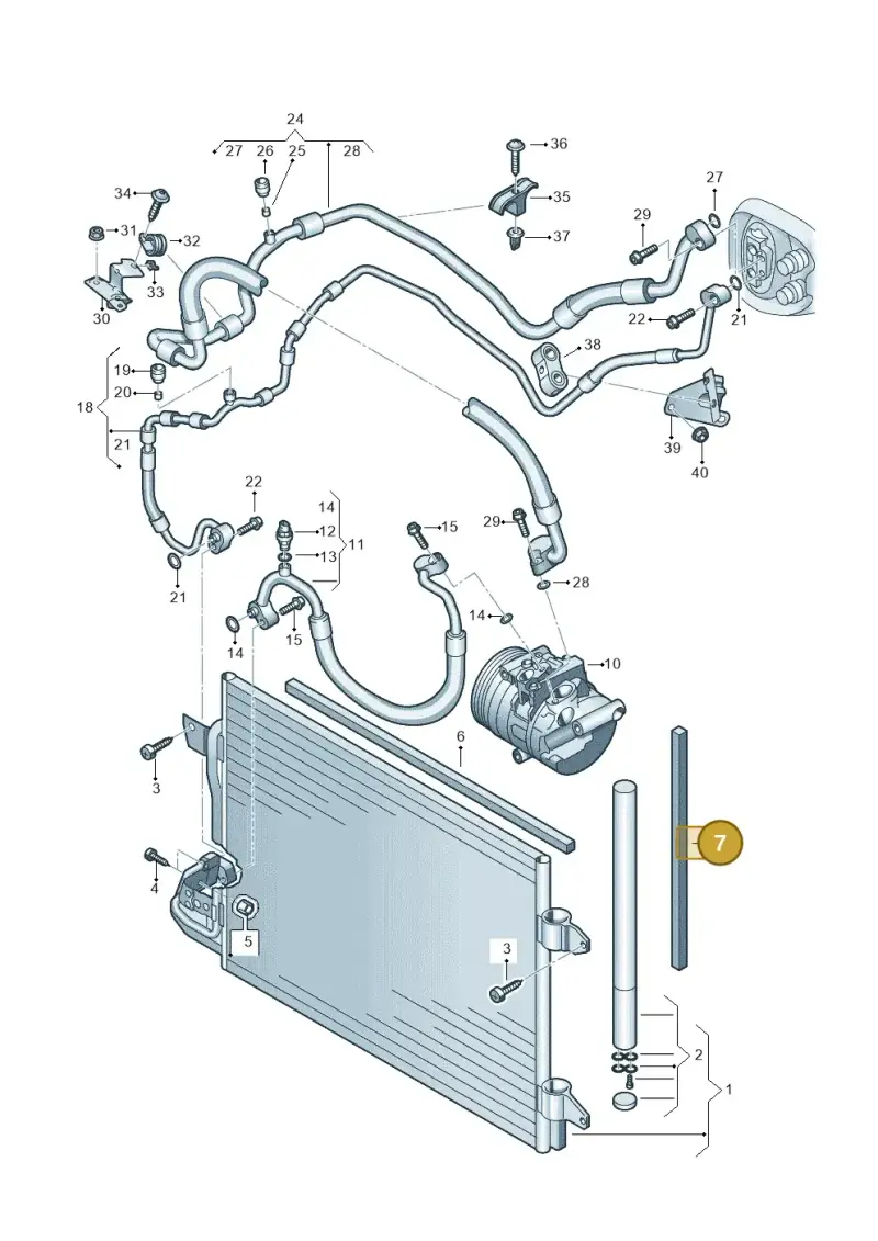 321819017 — Volkswagen Caddy kombi (2015-2020) diagram 866260400, position 7