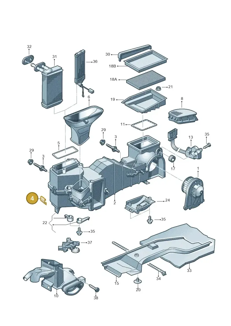 321819059 — Volkswagen LUPO/3L TDI (2003-2005) diagram 231819250, position 4