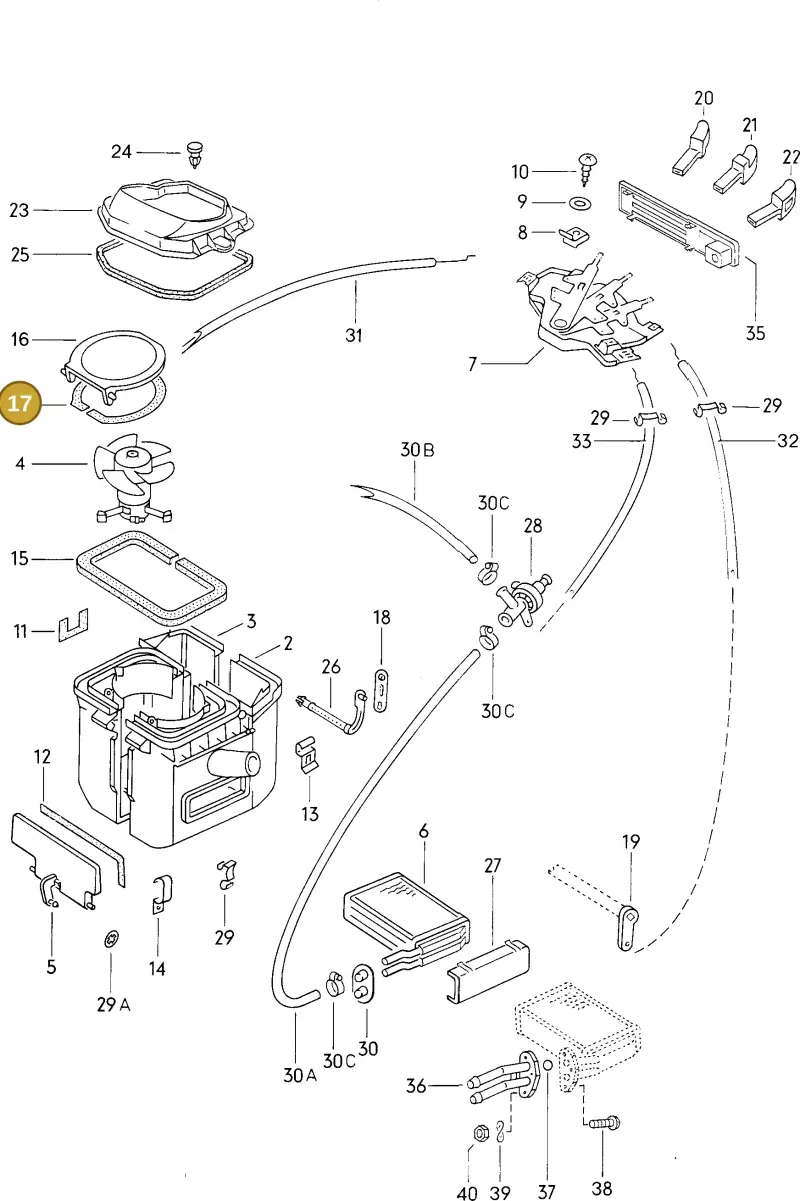 321819109 — Volkswagen Scirocco (1980-1981) diagram 010011000, position 17