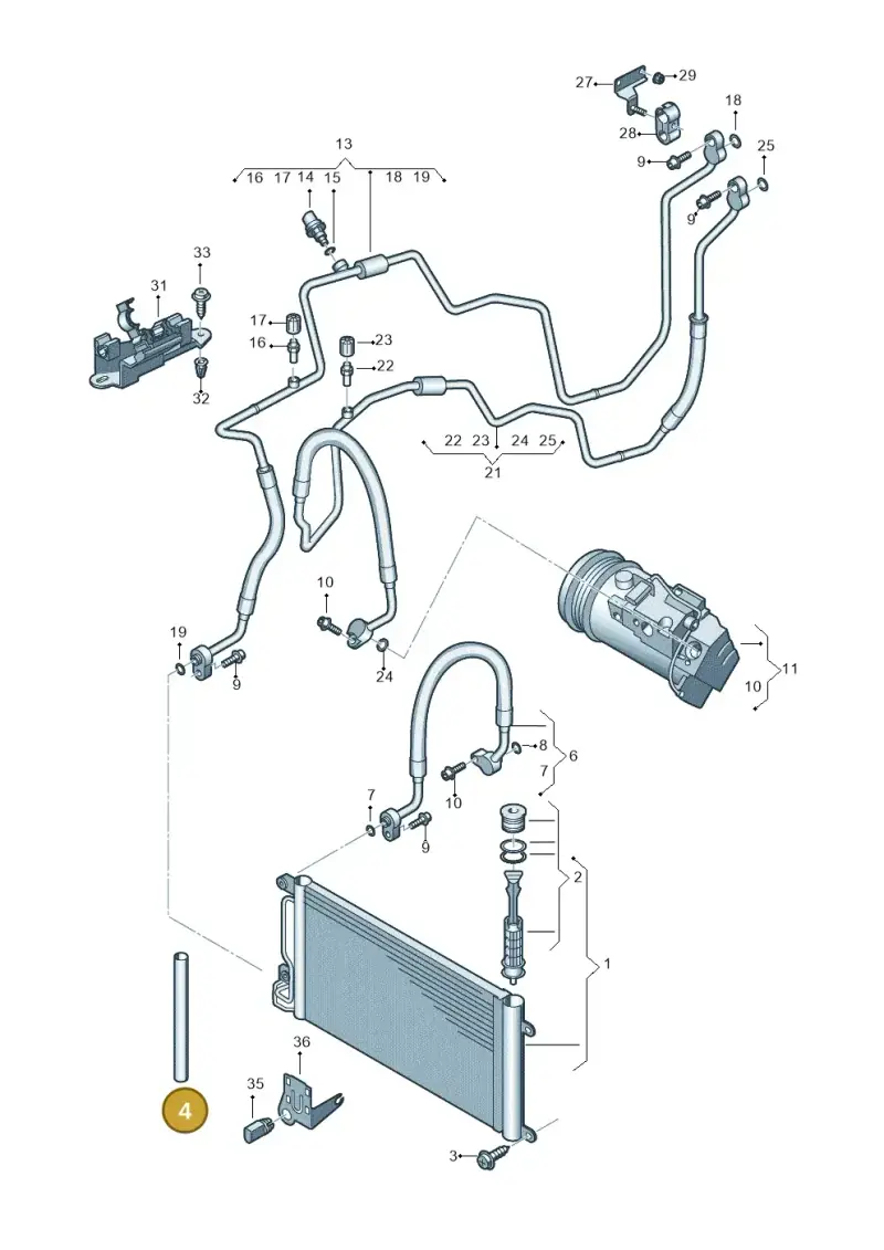 321820061D — Volkswagen Polo 1.4 BlueMotion (2014-2017) diagram 747260410, position 4