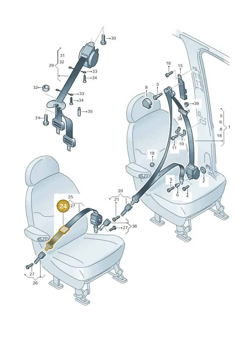 321857720 — Volkswagen Sharan (2008-2010) diagram 244857700, position 24