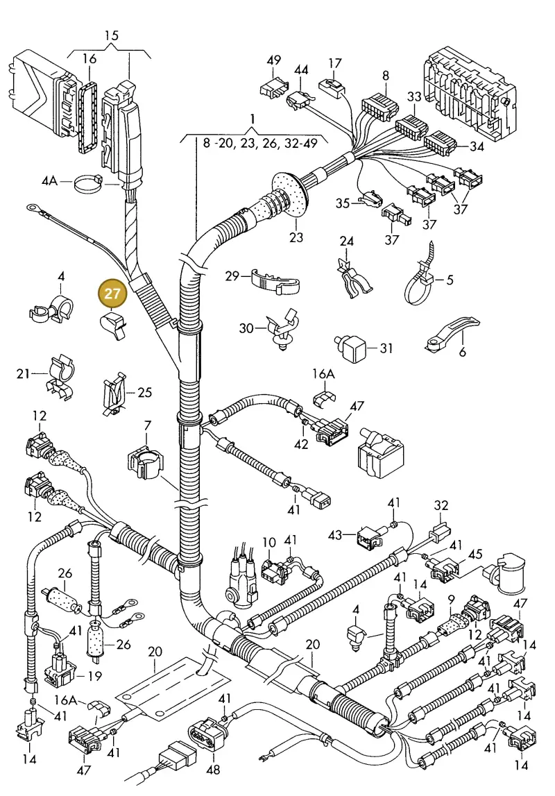 321971897 — Volkswagen TRANSPORTER SYNCRO (1996-2003) diagram 179971240, position 27