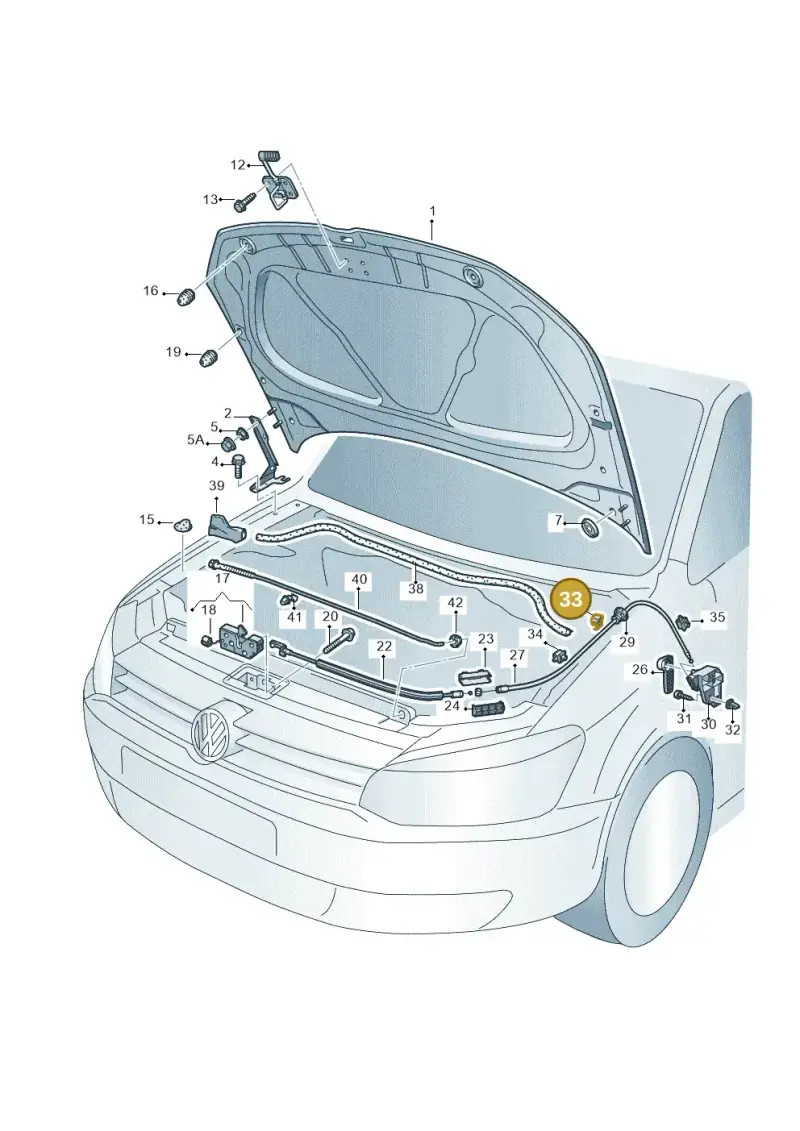 321971898A — Volkswagen Polo (2012-2014) diagram 672823000, position 33