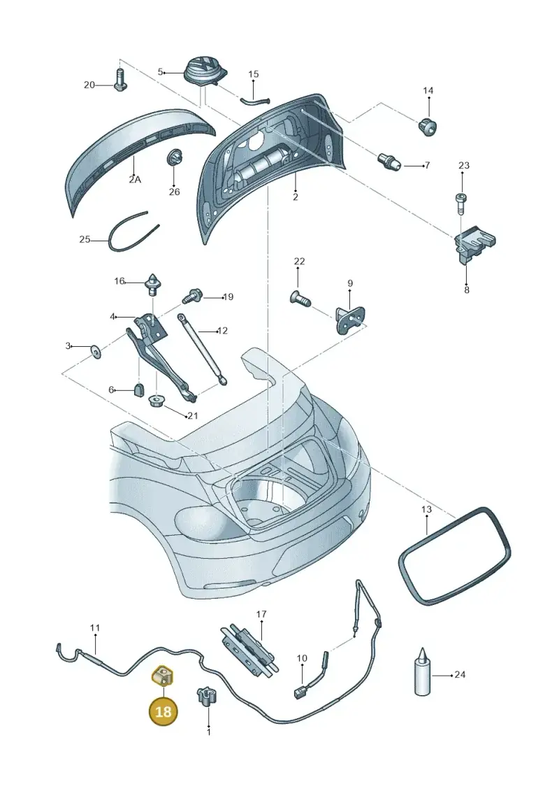 321971898A — Volkswagen New beetle cabriolet (2011-2016) diagram 716827200, position 18