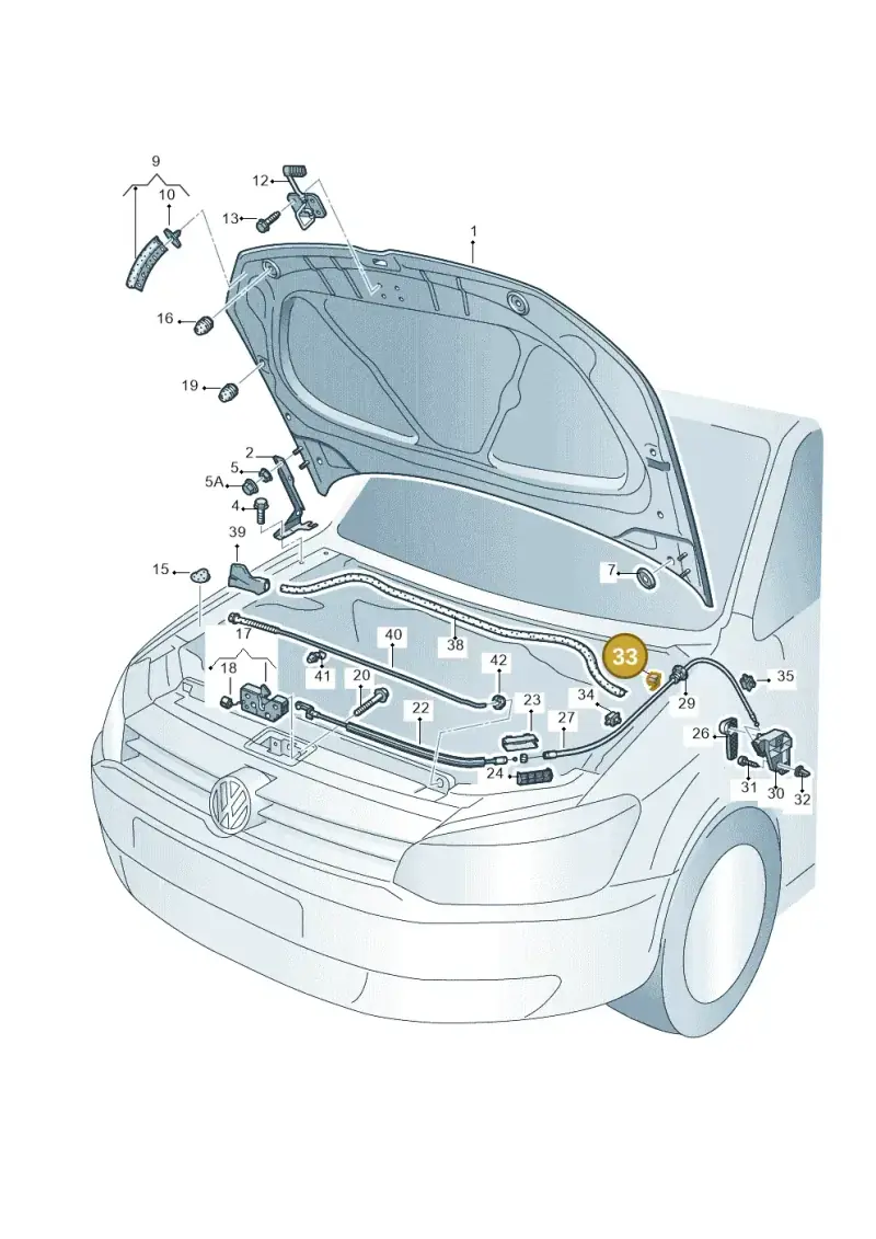 321971898A — Volkswagen Polo 1.4 BlueMotion (2014-2017) diagram 773823000, position 33