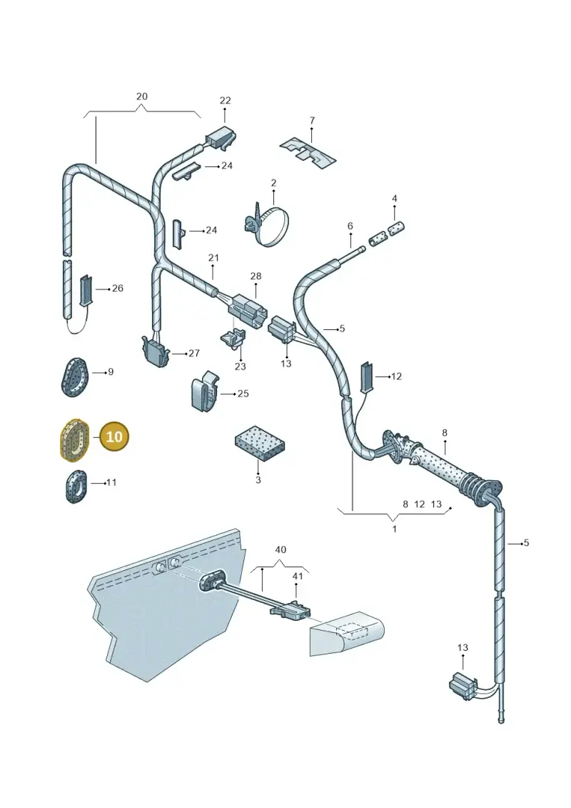 333971904A — Volkswagen POLO (1999-2001) diagram 158972820, position 10