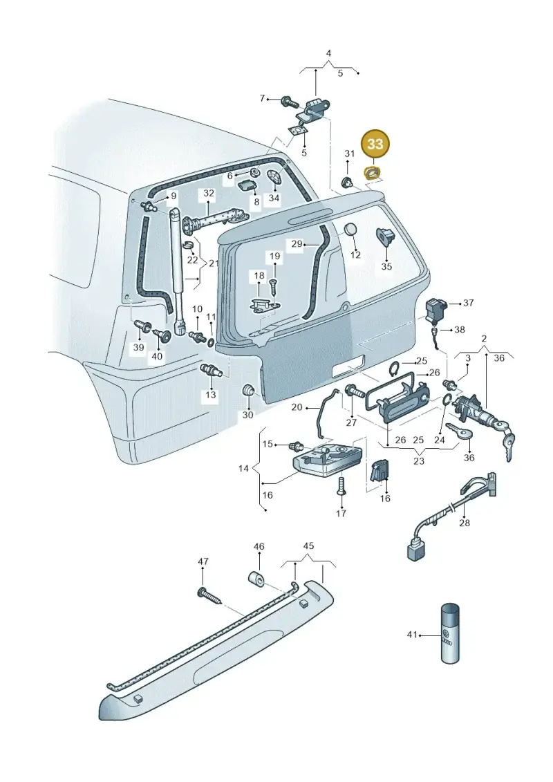 333971904A — Volkswagen LUPO/3L TDI (1998-2003) diagram 231827200, position 33