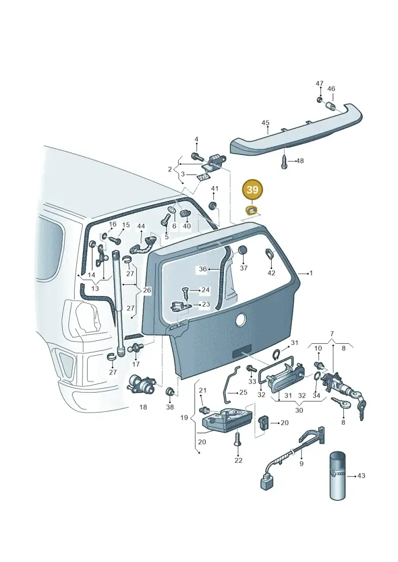333971904A — Volkswagen POLO (1999-2001) diagram 240827200, position 39