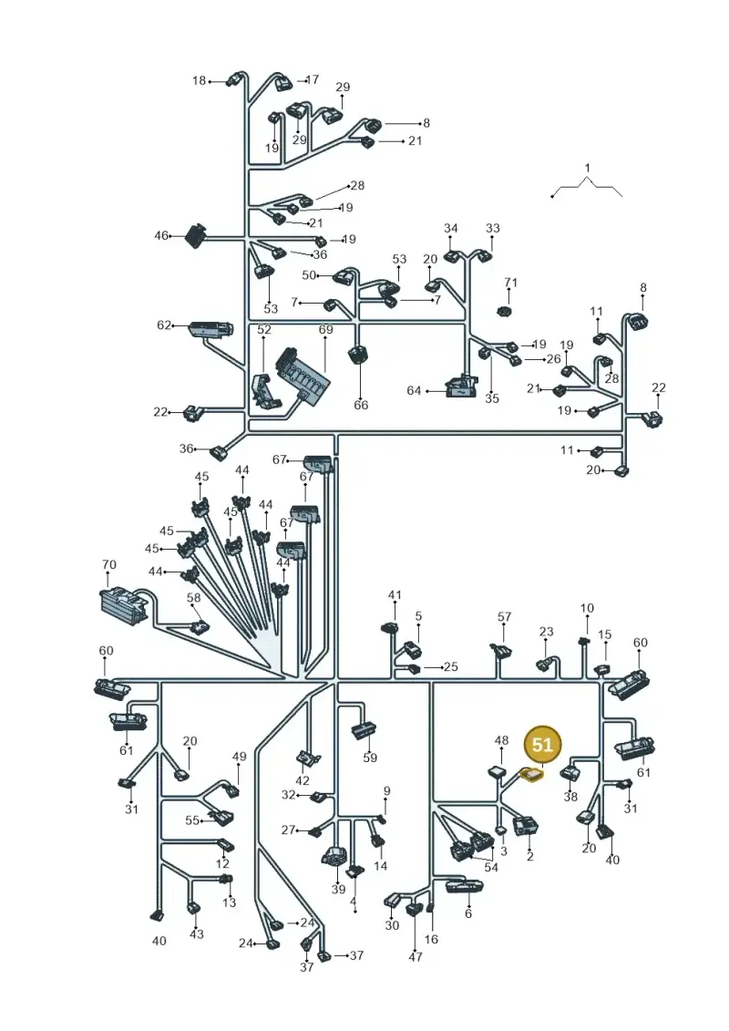 357035447A — Volkswagen Up! 1.0 TSI (2013-2017) diagram 559971800, position 51