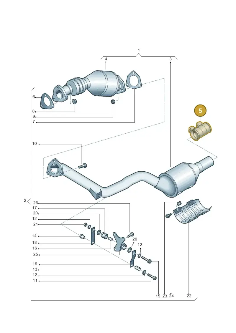 357253141A — Volkswagen PASSAT/4MOTION/W8 (2002-2005) diagram 218097100, position 5