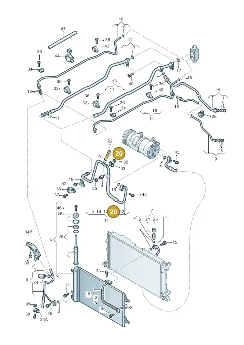 357820795H — Volkswagen Sharan (2008-2010) diagram 245820100, position 20