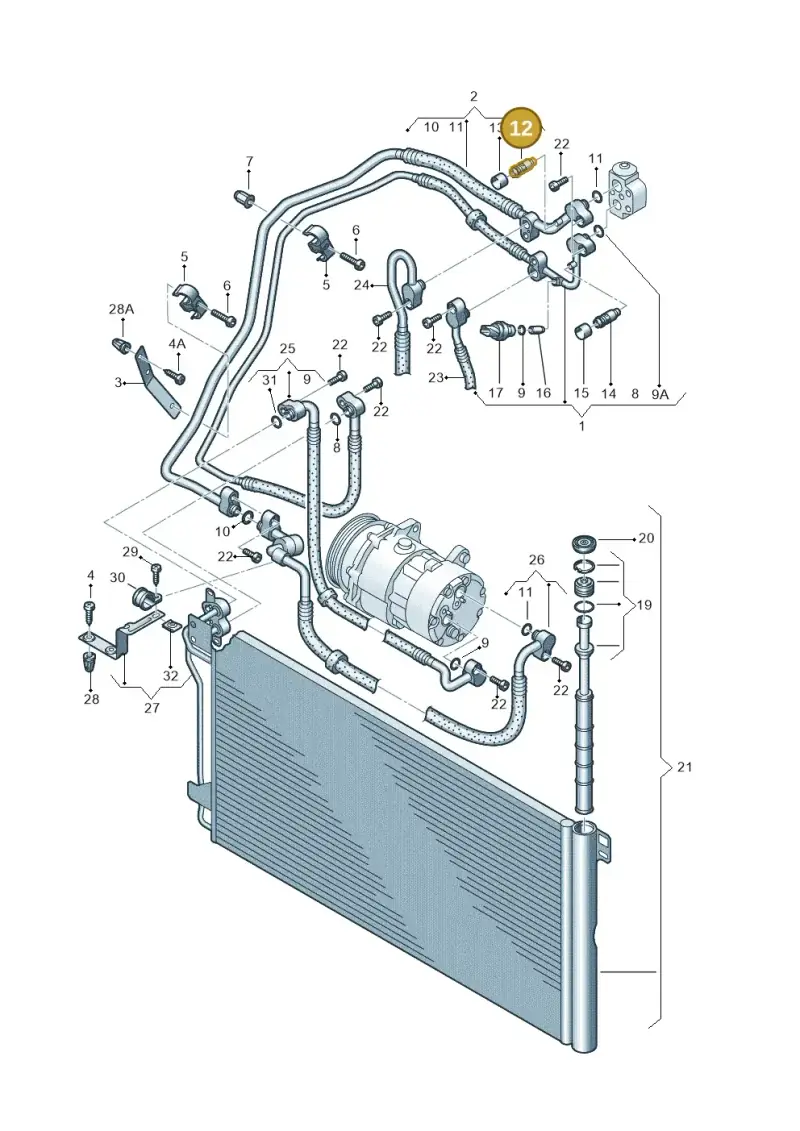 357820795H — Volkswagen Transp. dropside (2009-2011) diagram 410820150, position 12