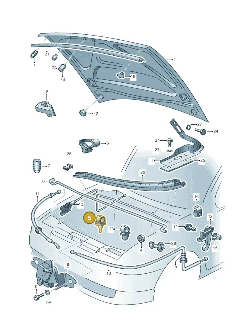 357823397 — Volkswagen CADDY-KOMBI/KASTENW.   06> (2005-) diagram 138823100, position 5
