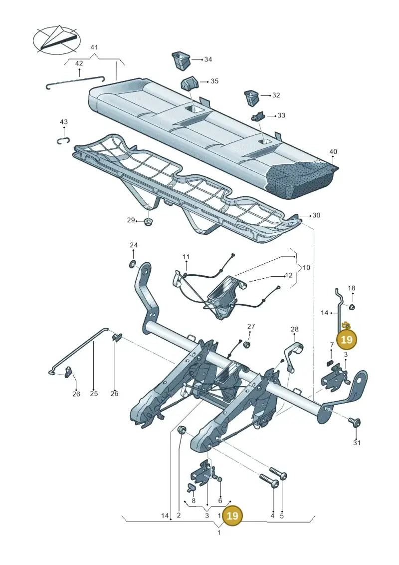 357823397 — Volkswagen Caravelle (2019-2024) diagram 861885010, position 19