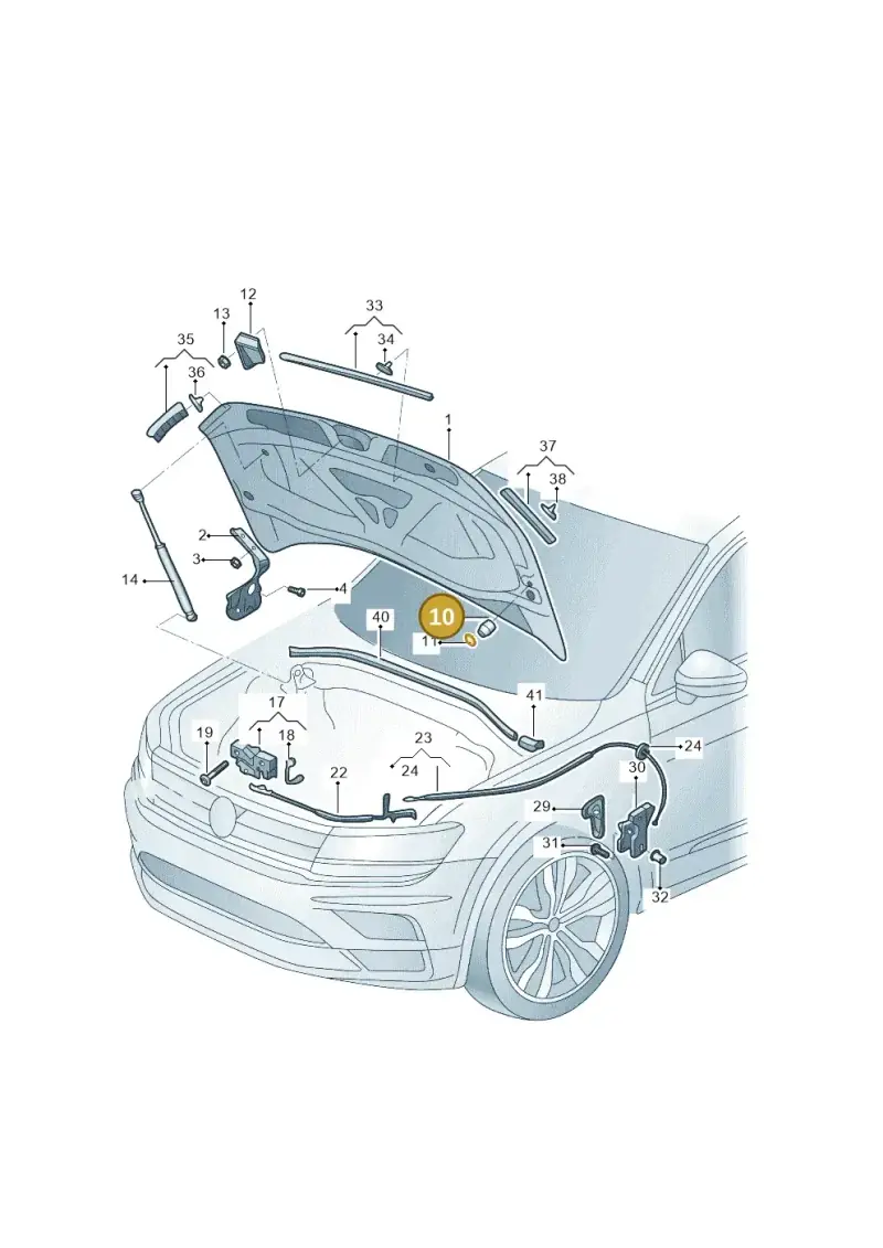 357823500A — Volkswagen Tiguan (2016-2023) diagram 808823000, position 10