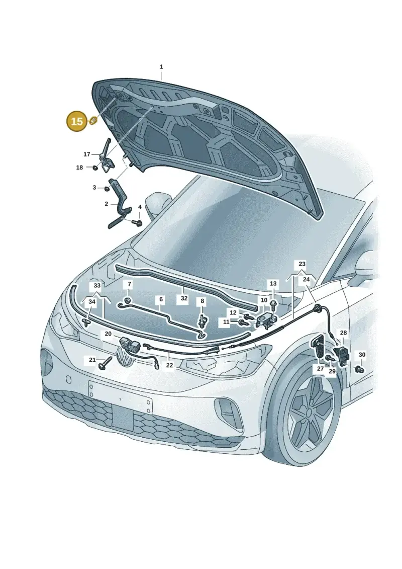 357827500A — Volkswagen ID.4 Pro (2020-2023) diagram 11a823000, position 15