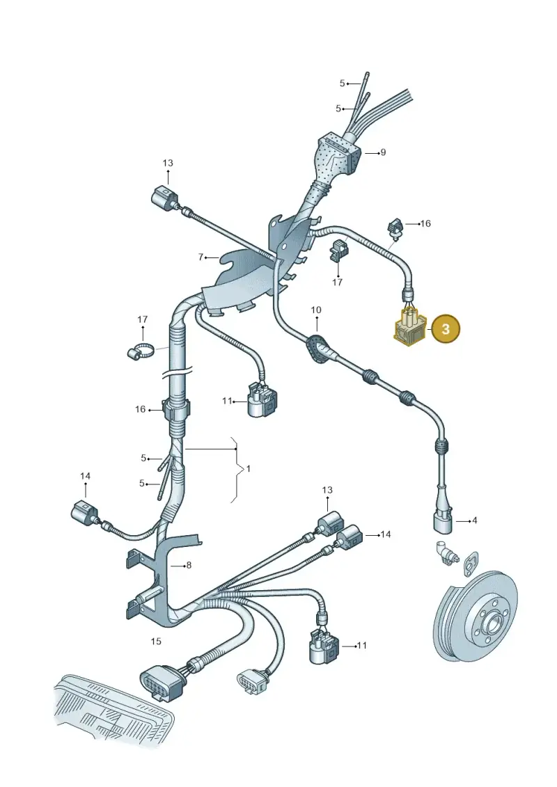 357919754 — Volkswagen New Beetle Cabrio. (2003-2005) diagram 203971620, position 3