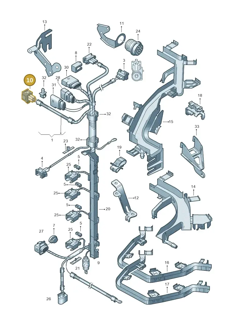 357919754 — Volkswagen LUPO/3L TDI (2003-2005) diagram 231971050, position 10