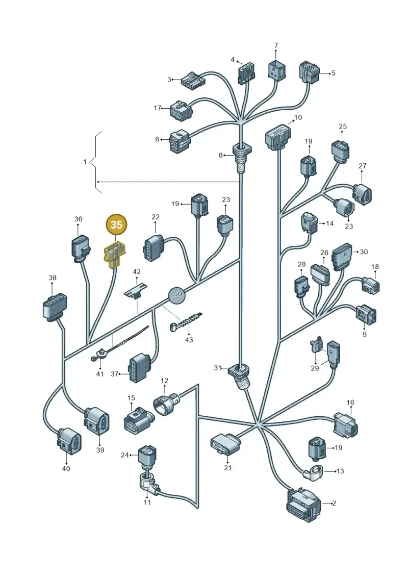 357951772 — Volkswagen Touareg (2012-2014) diagram 693971790, position 35
