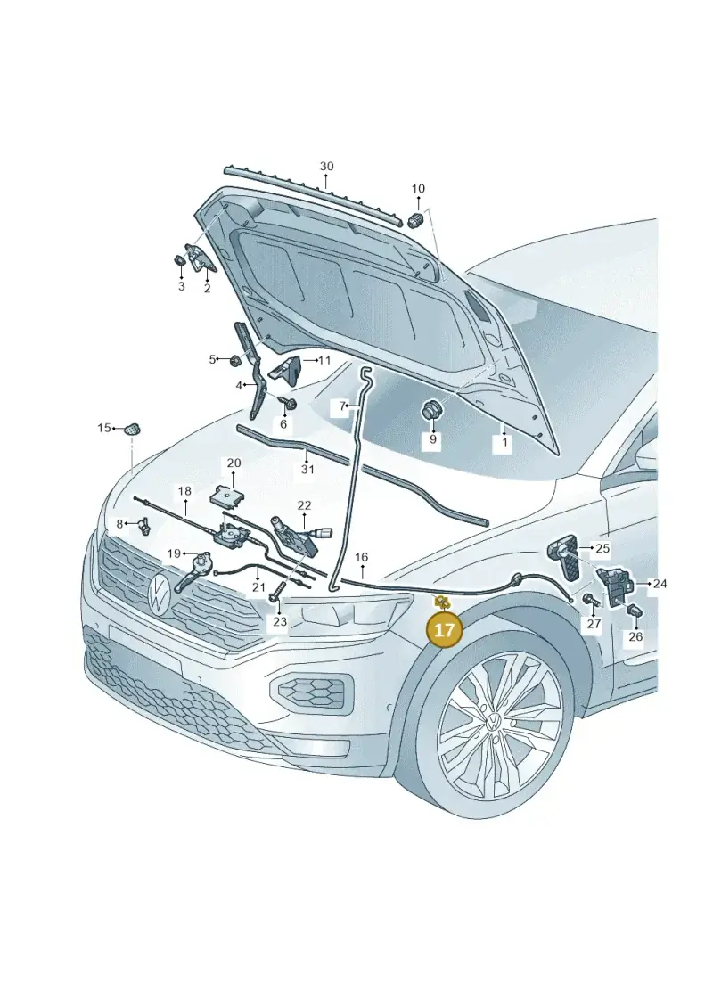 357971897B — Volkswagen T-Roc convertible 1.5 (2019-2024) diagram 813823000, position 17