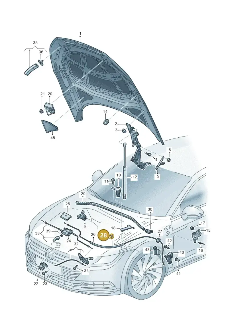 357971897B — Volkswagen Arteon (2017-2023) diagram 828823000, position 28