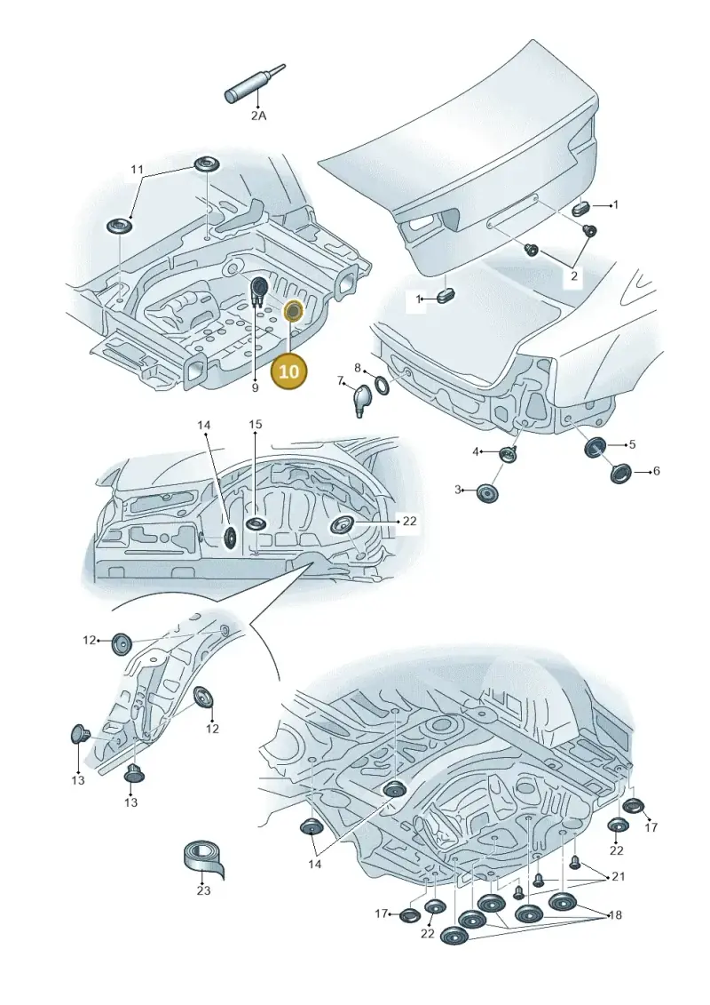 357971908B — Audi A6 (2014-2018) diagram 717803360, position 10