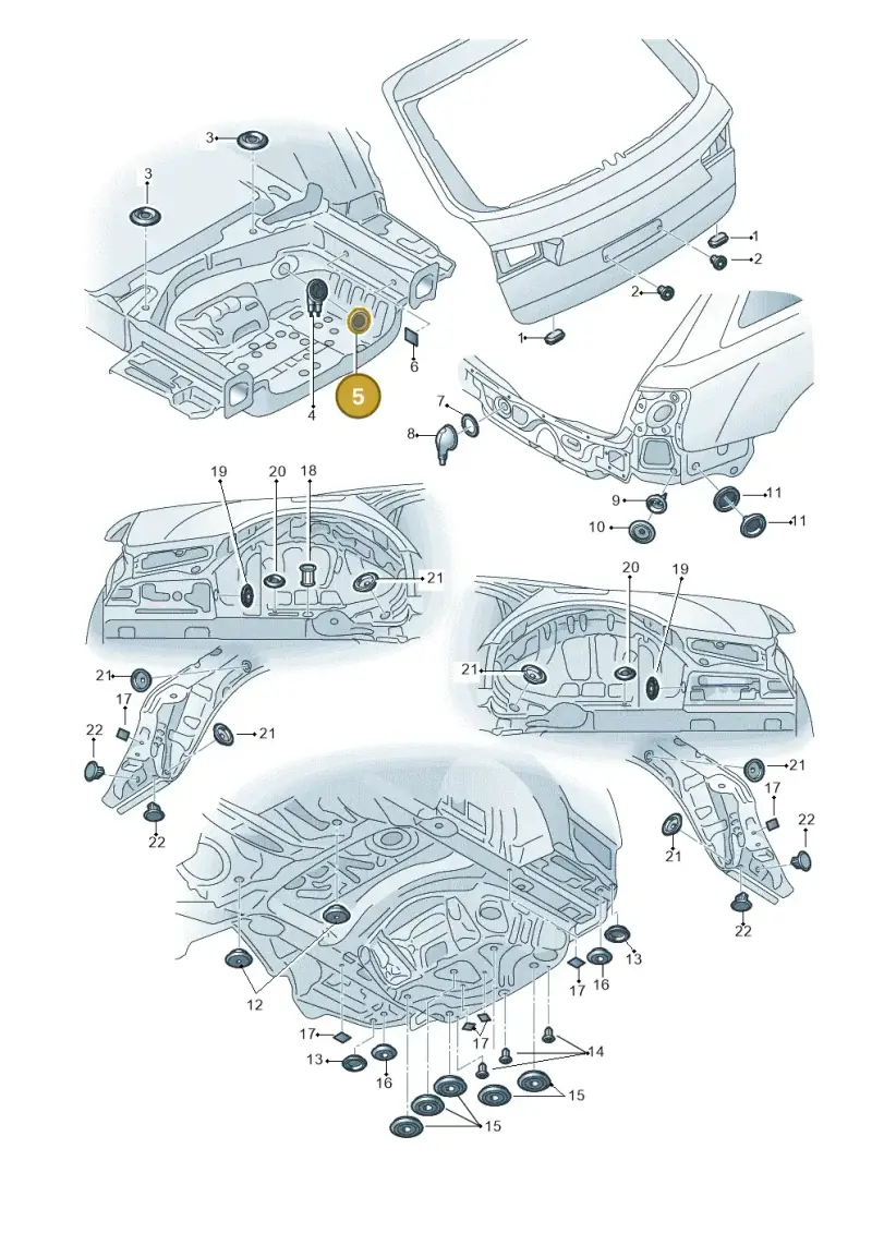 357971908B — Audi RS6 Avant (2013-2018) diagram 758803360, position 5
