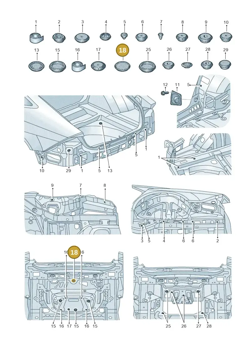 357971908B — Audi RS7 Sportback (2019-2025) diagram 435803360, position 18