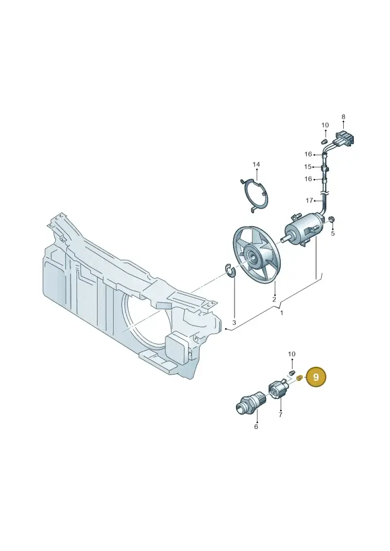 357972741A — Volkswagen LUPO/3L TDI (2003-2005) diagram 158959500, position 9