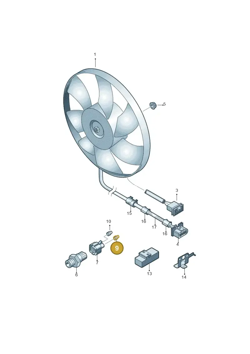 357972741A — SEAT TOLEDO/LEON/LEON-4 (2001-2006) diagram 194959500, position 9