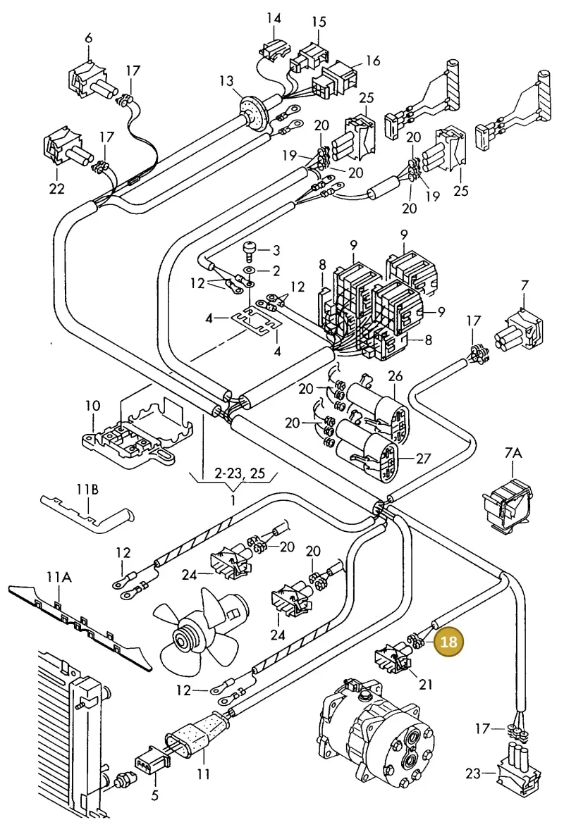 357972741B — Volkswagen TRANSPORTER SYNCRO (1996-2003) diagram 117972110, position 18