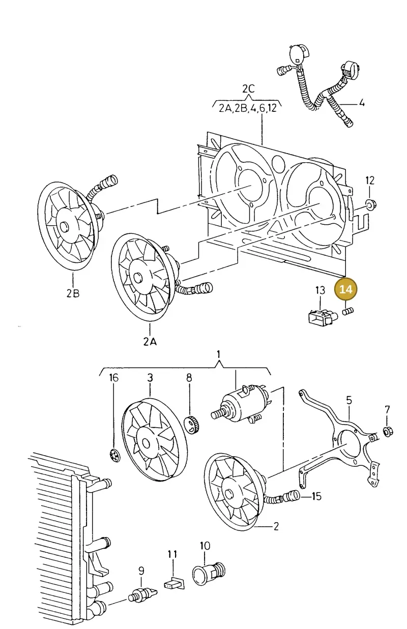 357972742A — Volkswagen POLO CLASSIC/VARIANT (1999-2001) diagram 236959500, position 14