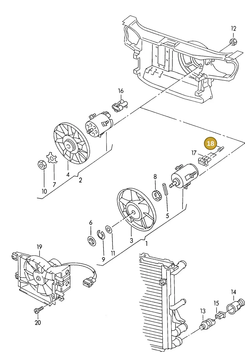 357972742B — Volkswagen GOLF CABRIO (2002-2002) diagram 121959500, position 18