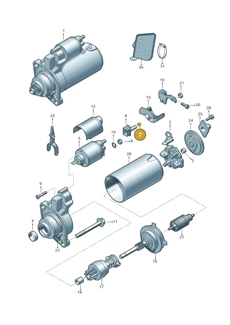 357972742C — Skoda SUPERB                 02> (2001-) diagram 265911010, position 7