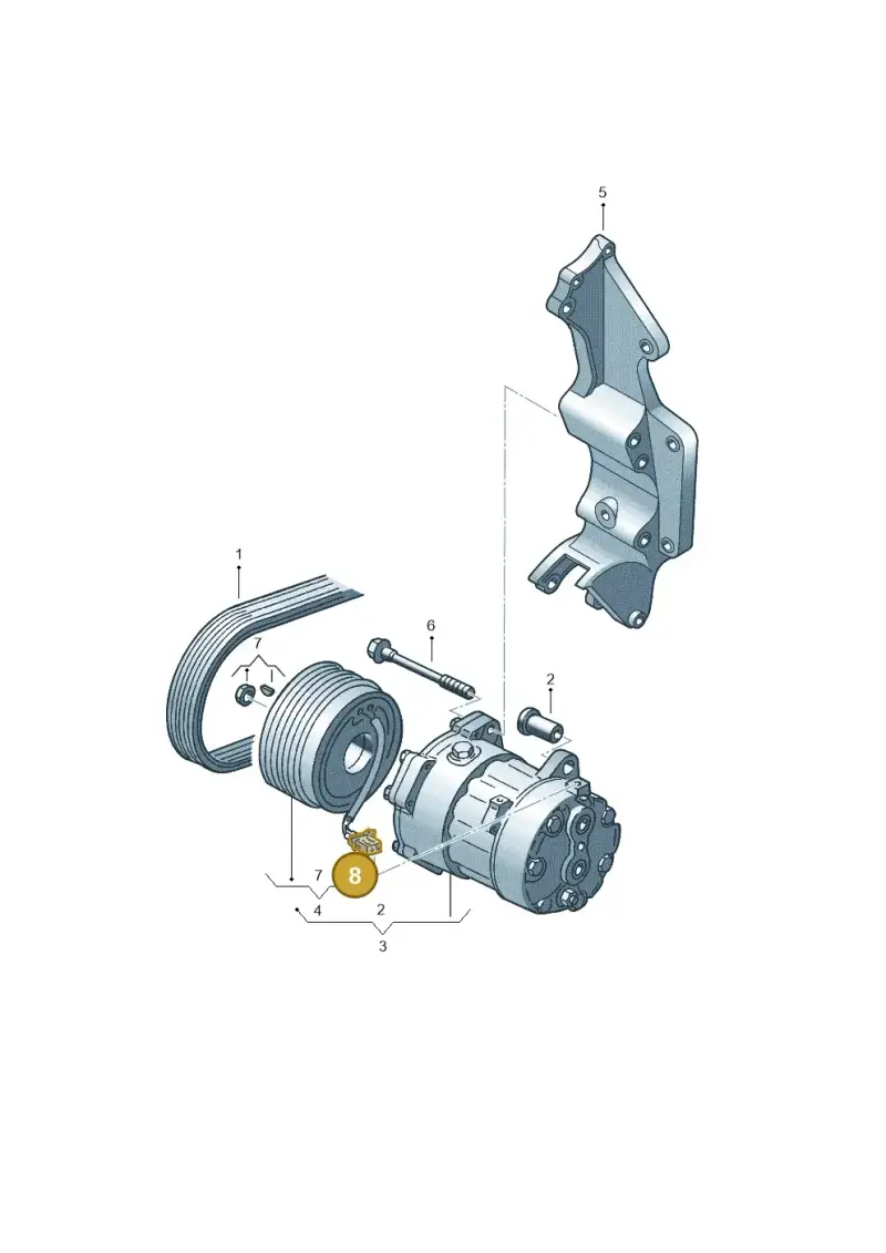 357972762 — Volkswagen Transp. caravelle (2011-2015) diagram 410260100, position 8