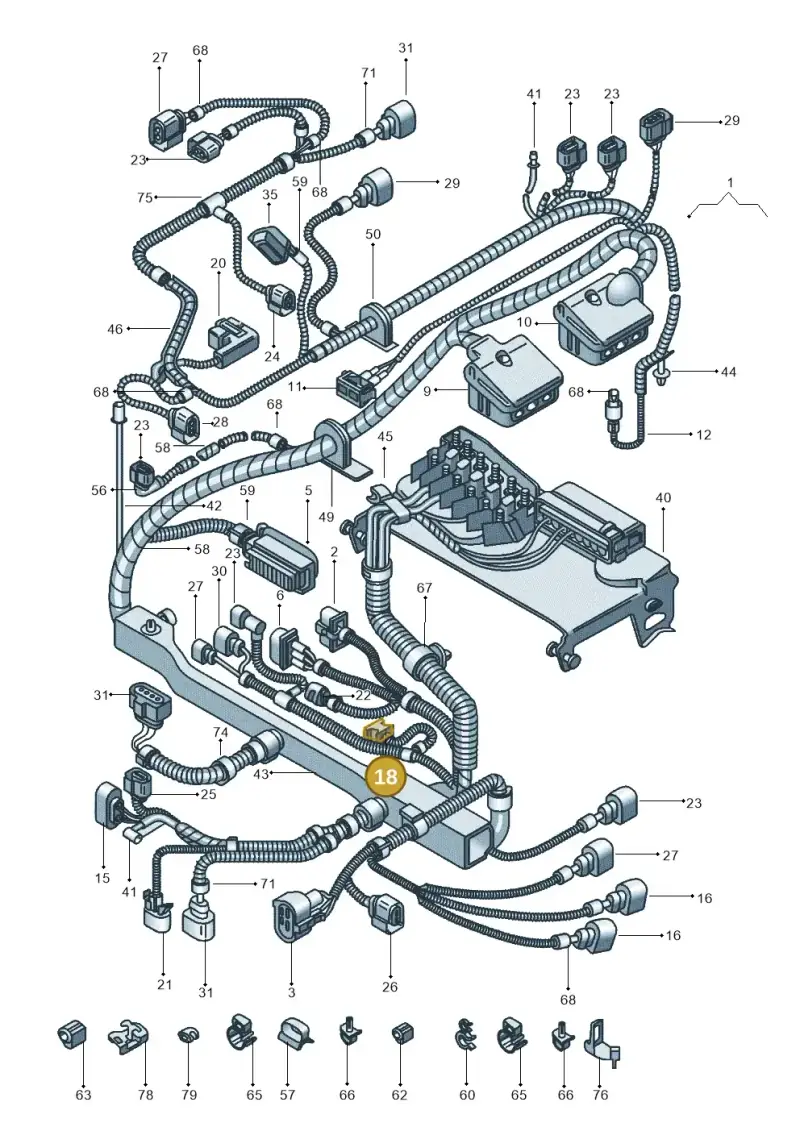357972771 — Volkswagen Polo (2011-2014) diagram 544971800, position 18
