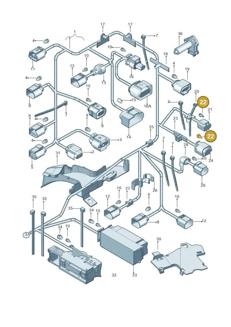 357972840 — Volkswagen Jetta (2013-2014) diagram 775971800, position 22