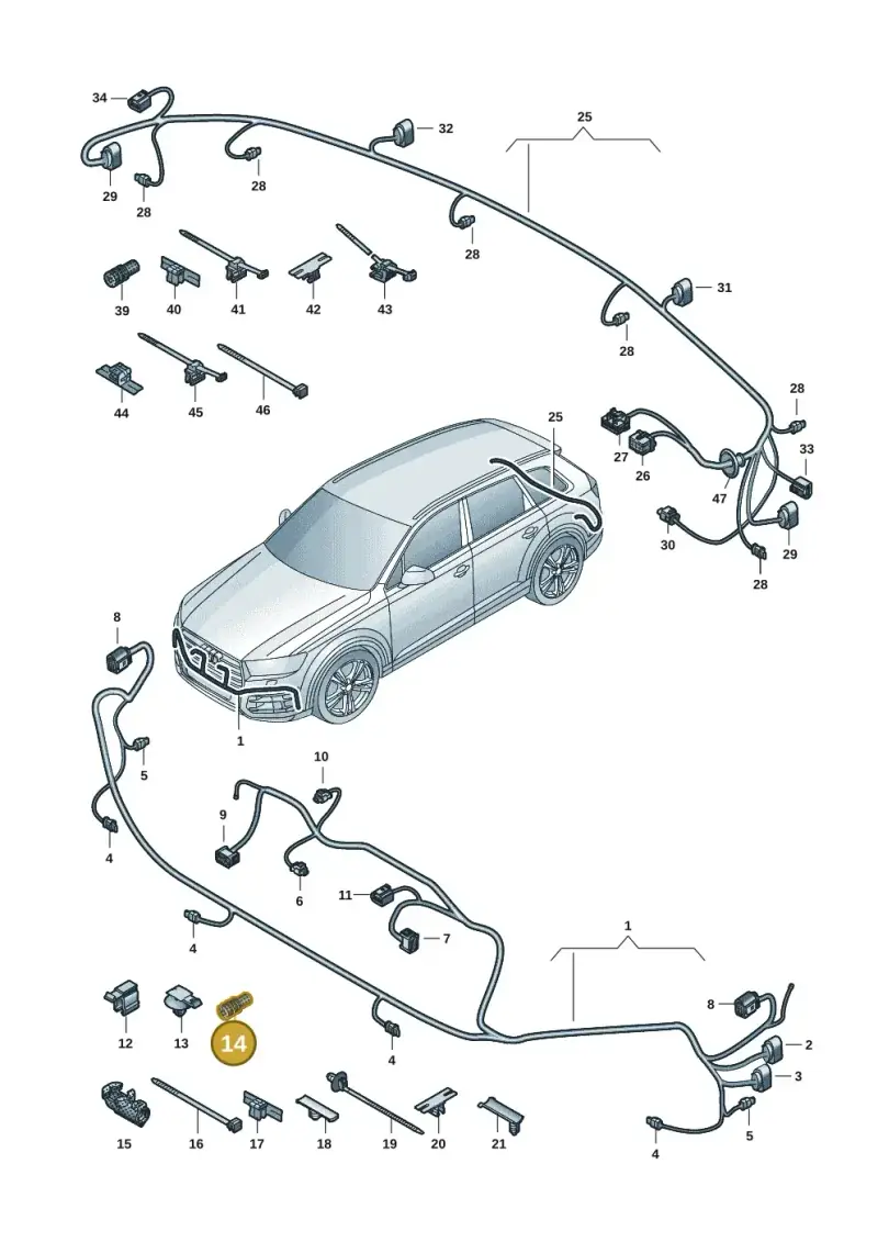 357972840 — Audi Q7 (2015-2025) diagram 859972032, position 14