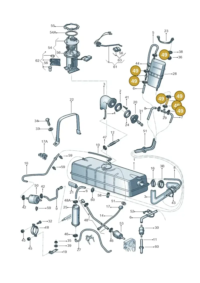 377201193B — Volkswagen KOMBI STANDARD/FURGAO  06> (2006-) diagram 308201010, position 49