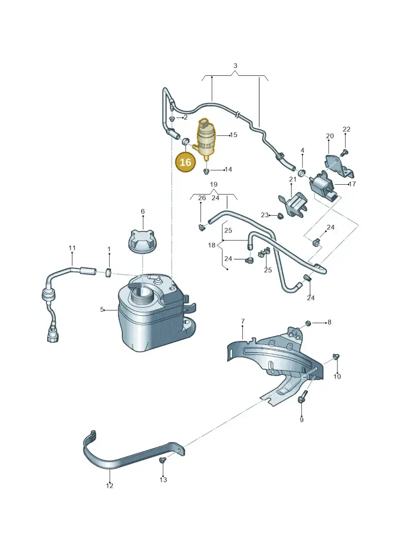 377201193B — Volkswagen Jetta 2.0 (2015-2015) diagram 692201750, position 16