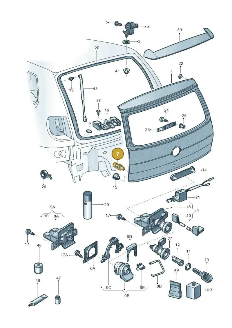 377823499A — Volkswagen FOX                  M.05> (2005-) diagram 357827200, position 7
