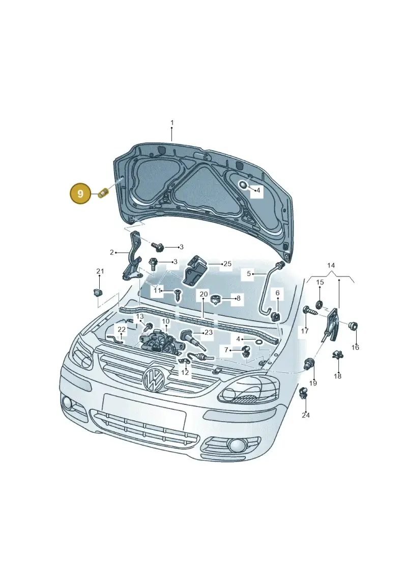 377823499A — Volkswagen FOX                    04> (2003-) diagram 370823100, position 9