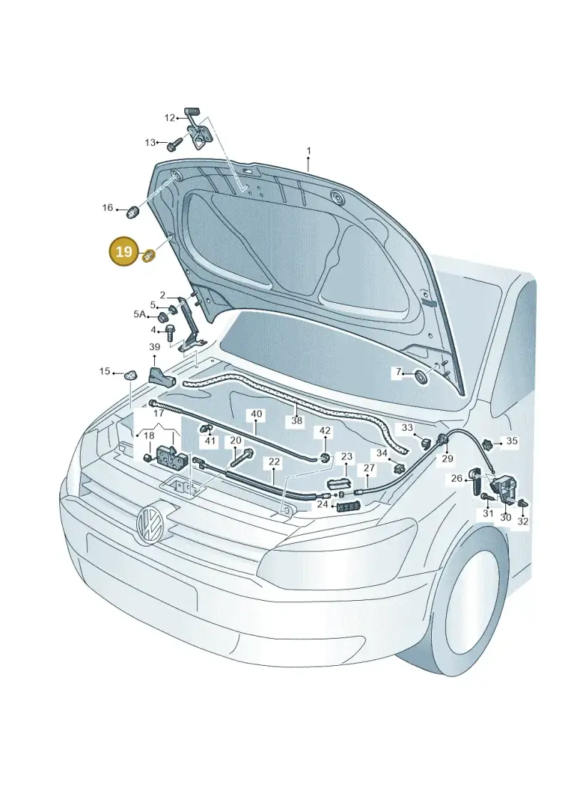 377823499A — Volkswagen Polo (2012-2014) diagram 672823000, position 19