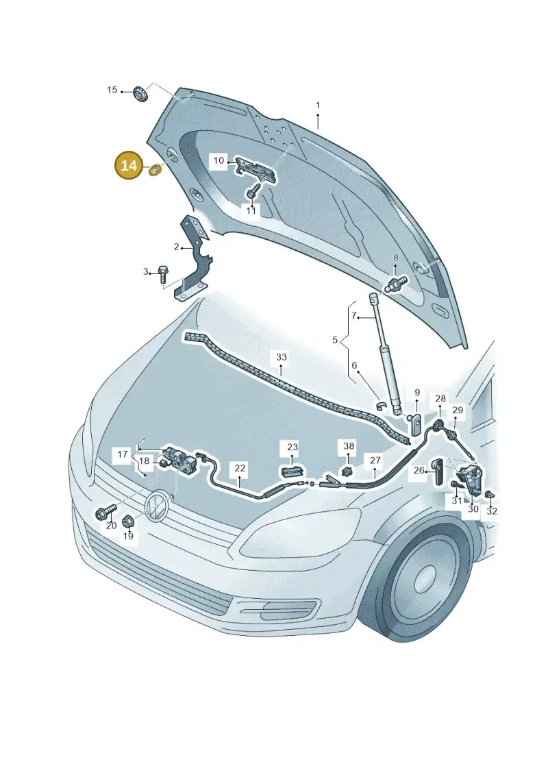 377823499A — Volkswagen Sharan Blue Motion (2010-2015) diagram 689823000, position 14