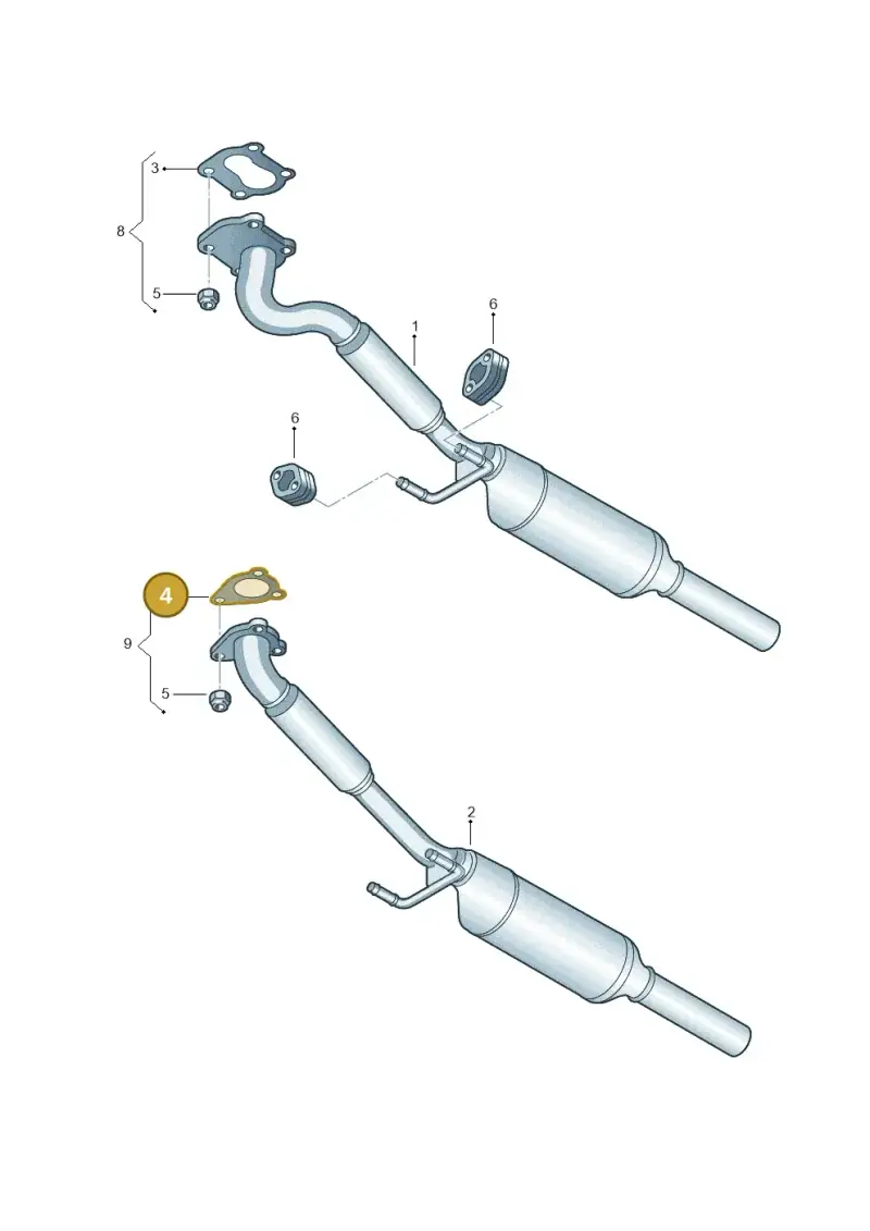 3A0253115 — Volkswagen Polo (2008-2009) diagram 461097100, position 4