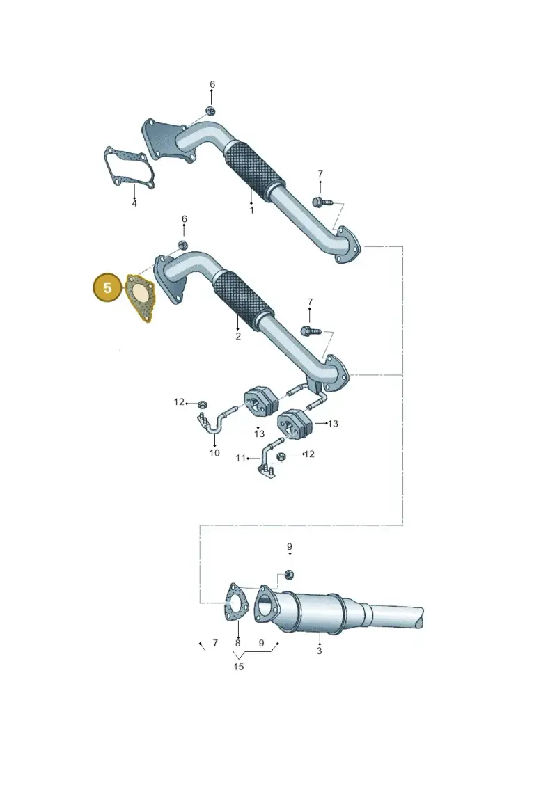 3A0253115 — Volkswagen Sharan (2008-2010) diagram 245253600, position 5