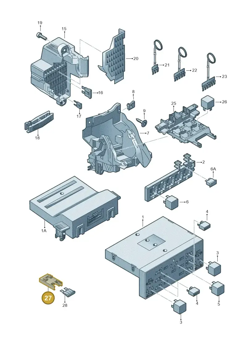 3A0937501A — Volkswagen Passat CC (2008-2012) diagram 656937000, position 27