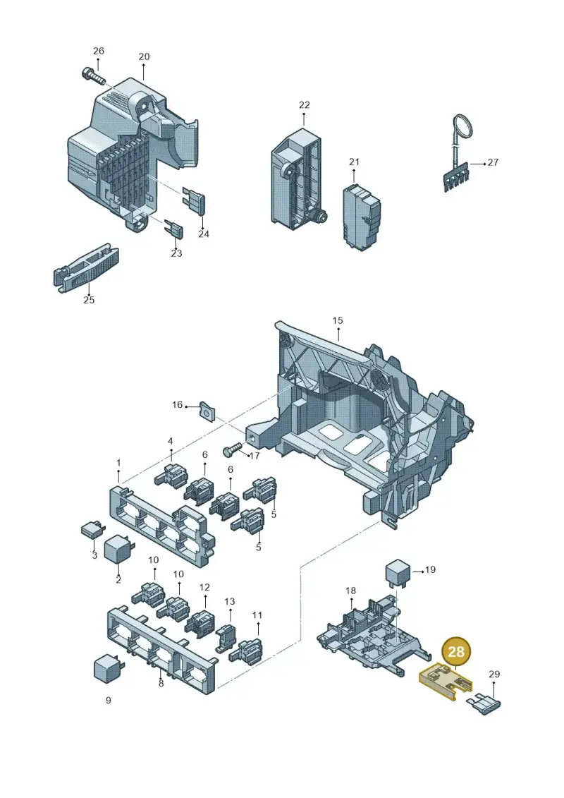 3A0937501A — Volkswagen Passat saloon (2010-2015) diagram 702937000, position 28