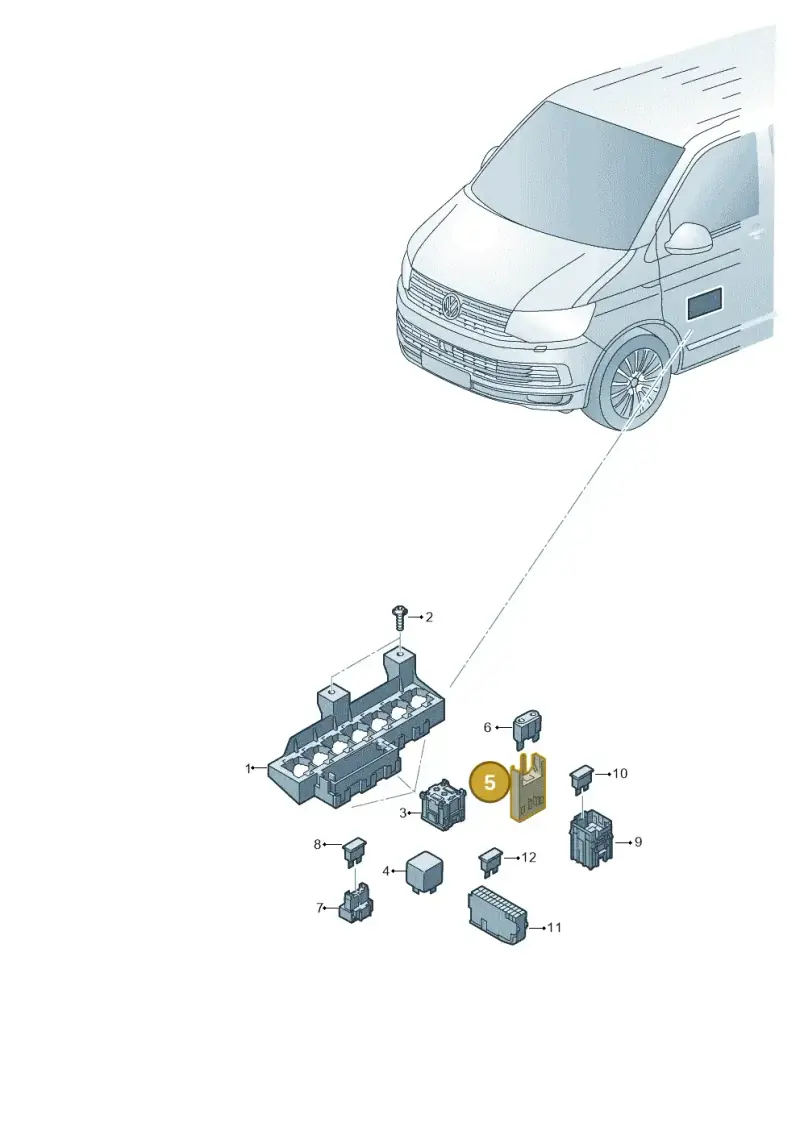 3A0937501A — Volkswagen Single-cab transp. (2015-2019) diagram 862937050, position 5
